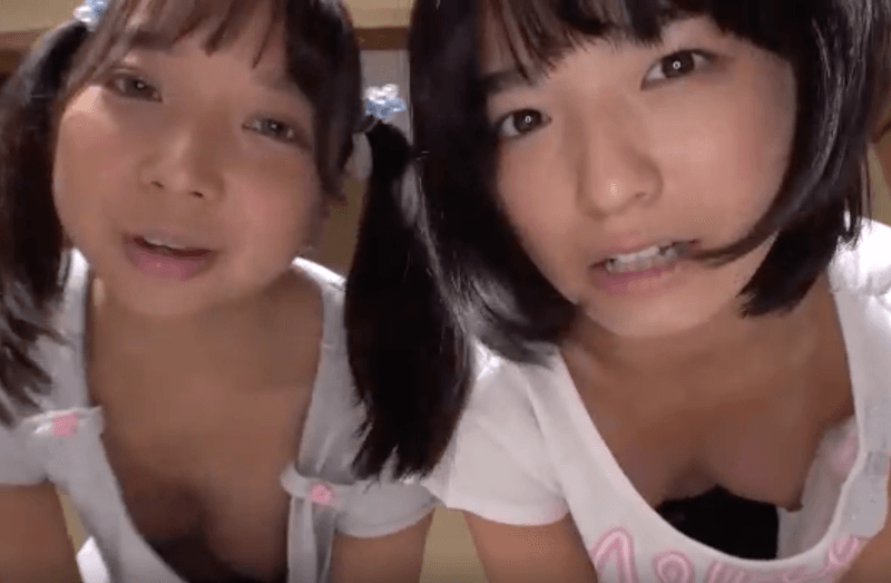 【倉本すみれ・天海一華】ロリ系貧乳痴女姉妹2人と一夫多妻的3PハーレムアダルトAVエロ動画♡