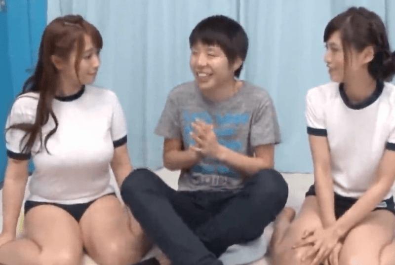 【白石茉莉奈・立花はるみ】ブルマコスプレ美女2人とマジックミラー号で3Pハーレムエロタレ用アダルトAV無料エロ動画♡
