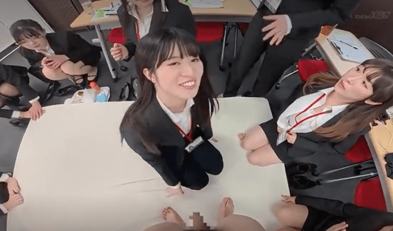 【OL】SOD社員9人と視姦7P以上するハーレムエロタレ用無料エロ動画♡
