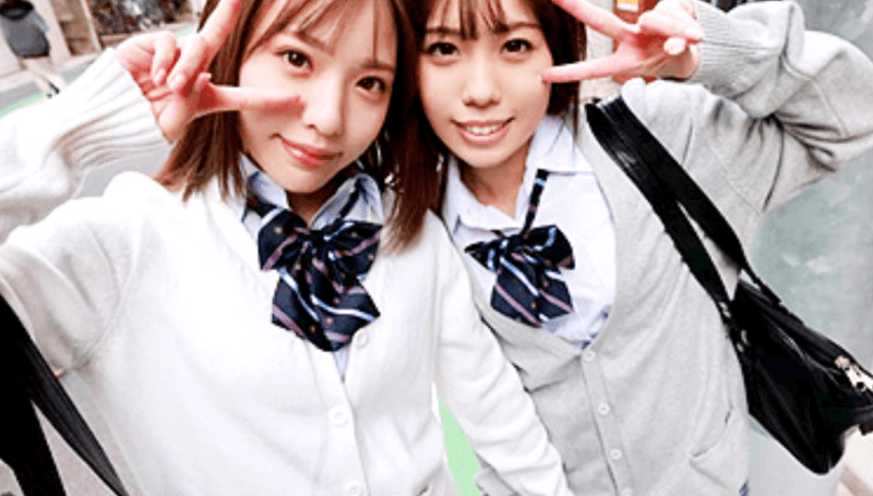 【白桃はな・福田もも】めっちゃカワイイ双子姉妹JKと3Pハーレムエロタレ用アダルトAV無料エロ動画